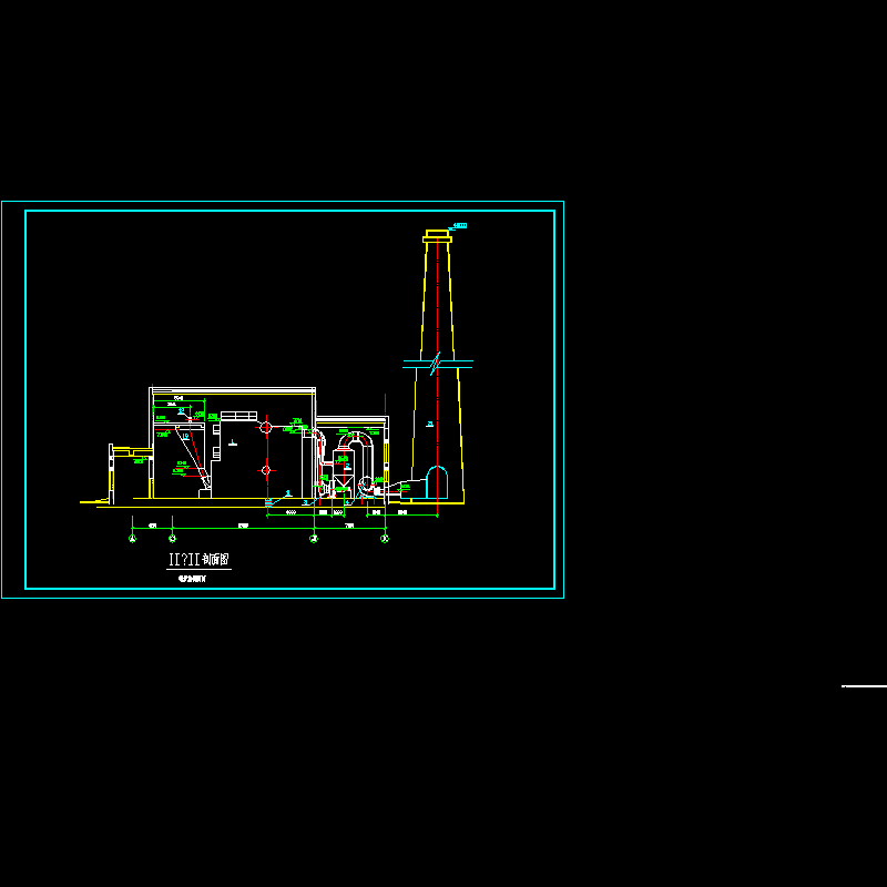 锅炉房剖面CAD图纸(dwg)