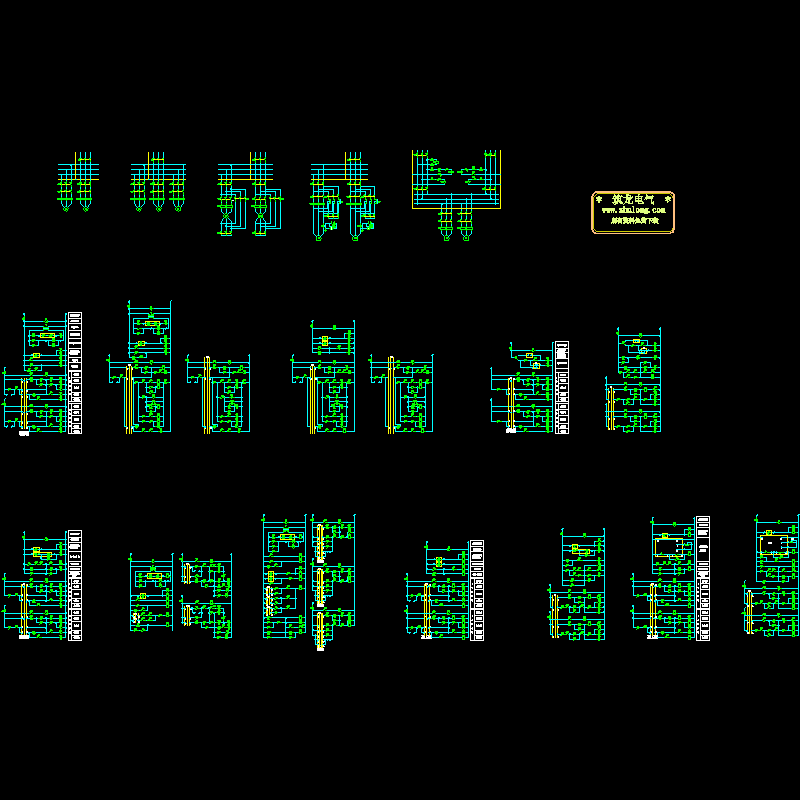 电机常用控制线路CAD图纸(dwg)