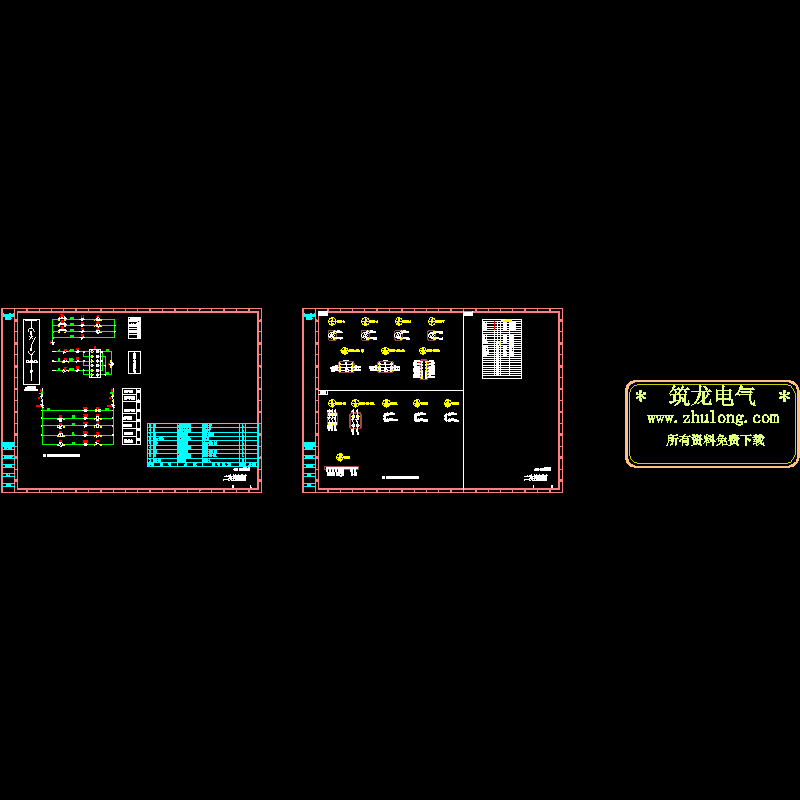 400V-DW17断路器二次控制CAD图纸(dwg)