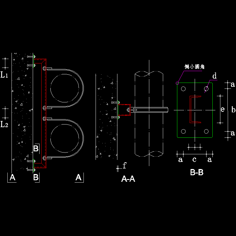 垂直管道承重支架.dwg