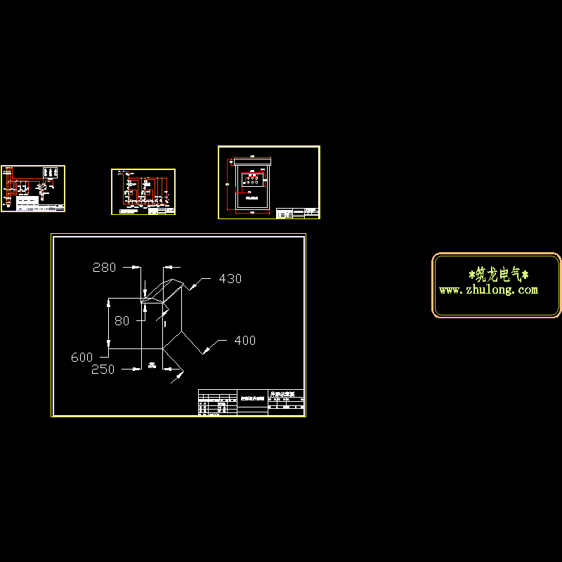 电动闸门正反转控制原理CAD图纸(dwg)