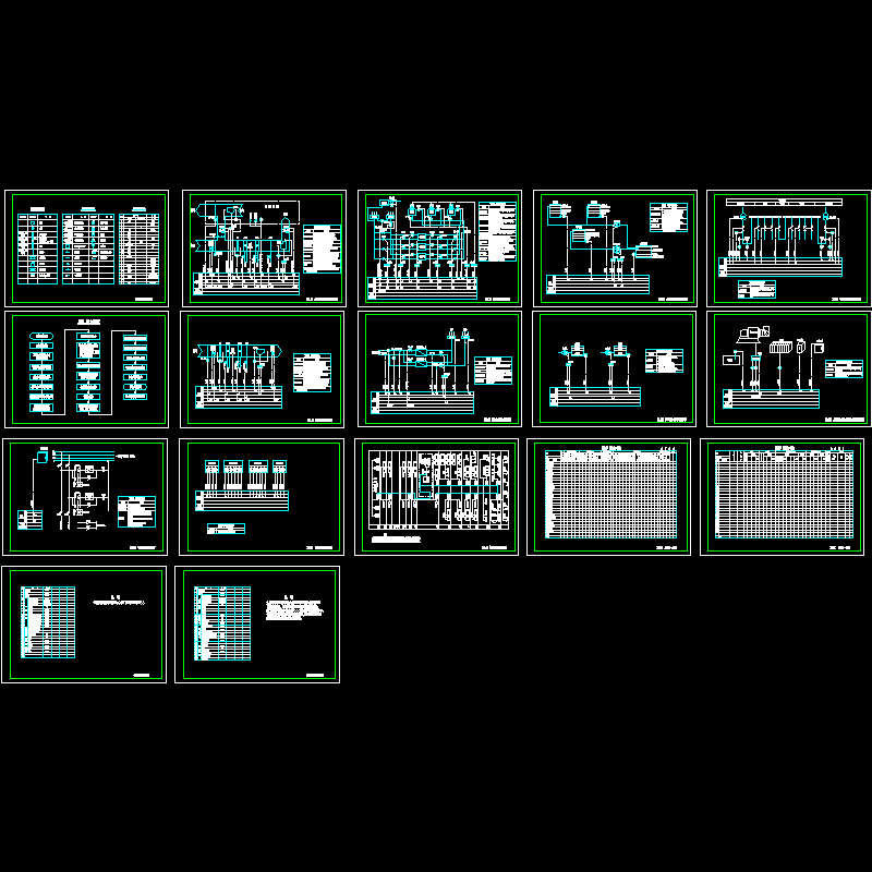 BAS控制系统原理CAD图纸汇编(dwg)