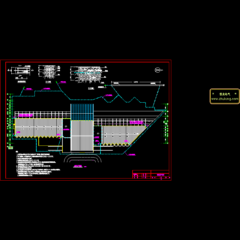 避雷接地平面CAD图纸(dwg)