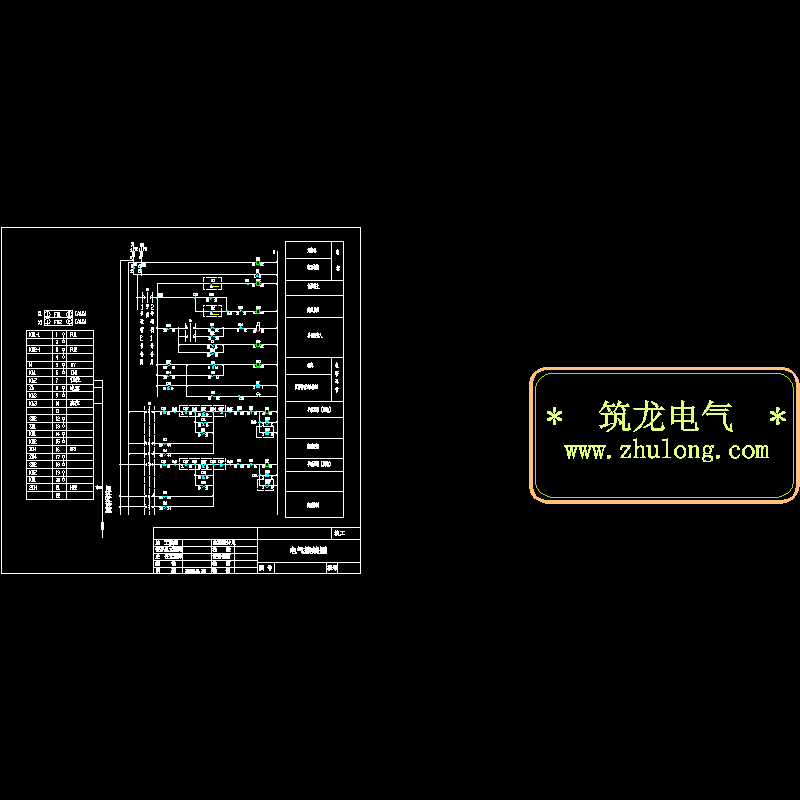 排污水泵控制原理CAD图纸(dwg)