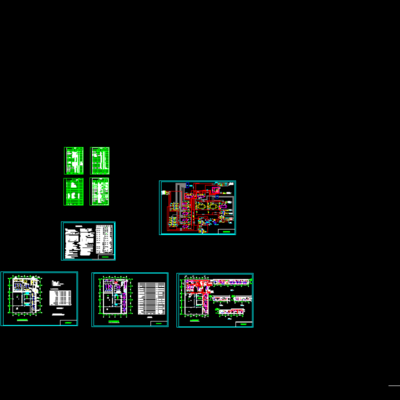 住宅小区热交换站热力系统CAD图纸(dwg)