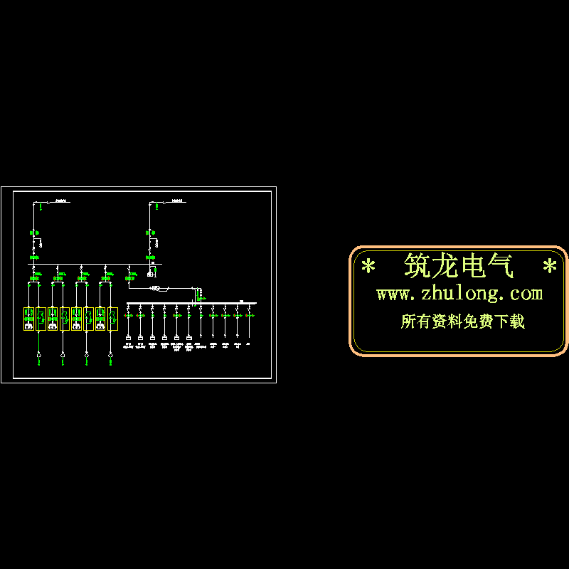 泵站主接线CAD图纸(dwg)