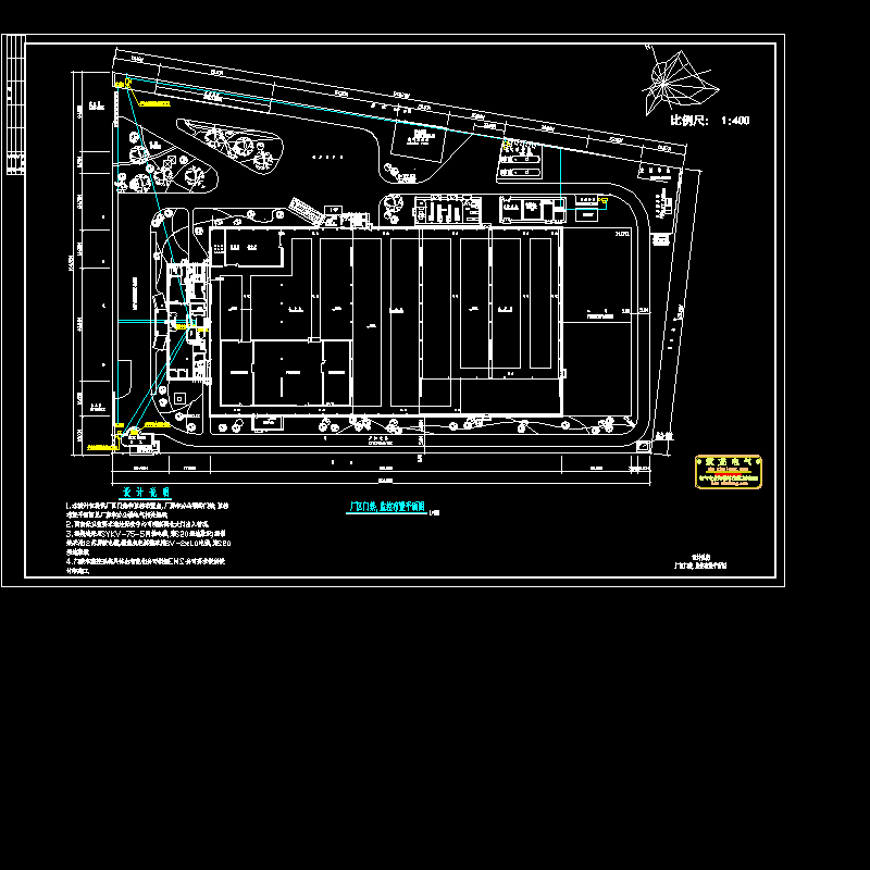 厂区门禁布置CAD图纸(dwg)