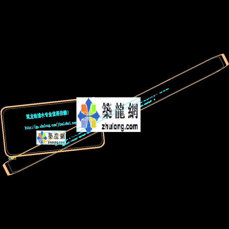 一份厂前区室外排水平面CAD施工图纸(dwg)