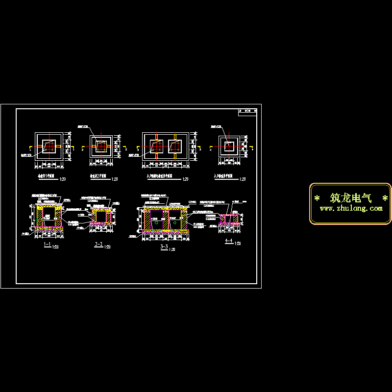 电缆井节点CAD详图纸(dwg)