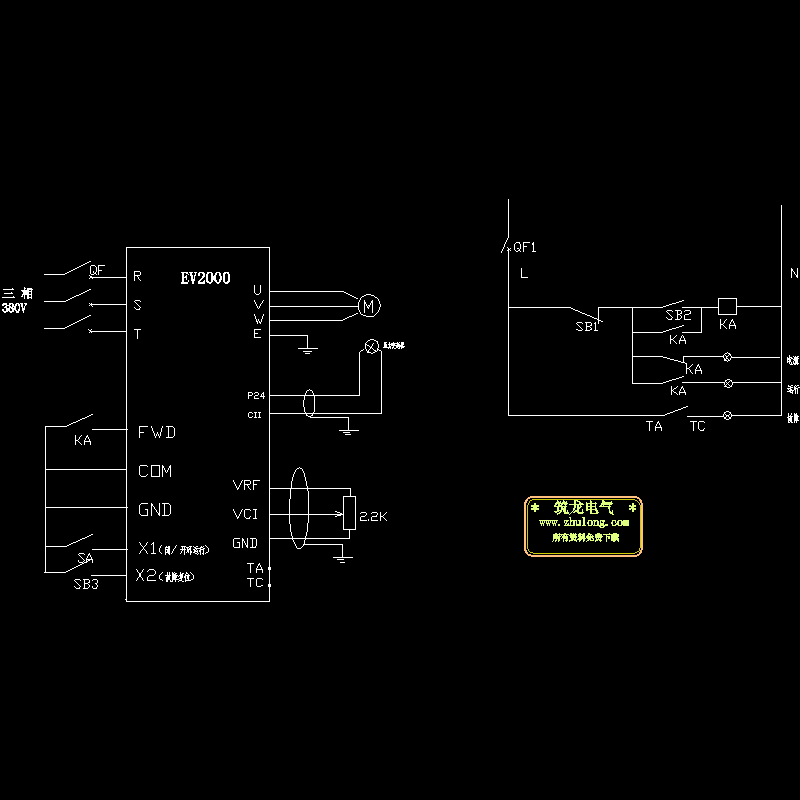 37kw及以下电动机二次接线CAD图纸(dwg)