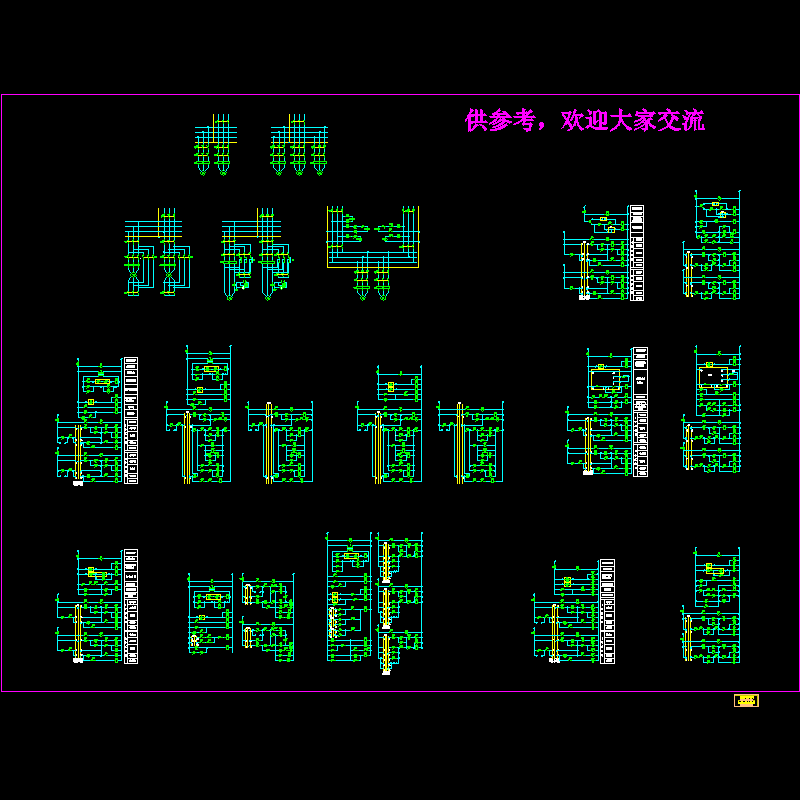 常用电机动力控制线路CAD图纸(dwg)