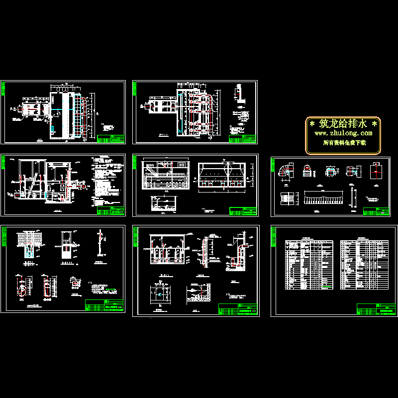 泵房设计CAD施工图纸(dwg)