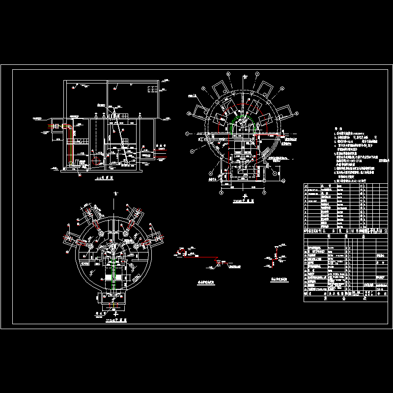 污水泵站CAD施工图纸(dwg)