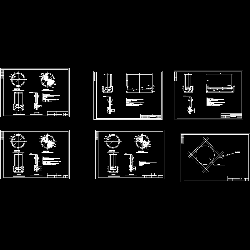 沉井CAD施工图纸(dwg)