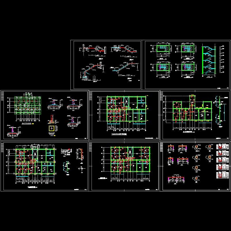 4层砌体结构设计CAD图纸(dwg)