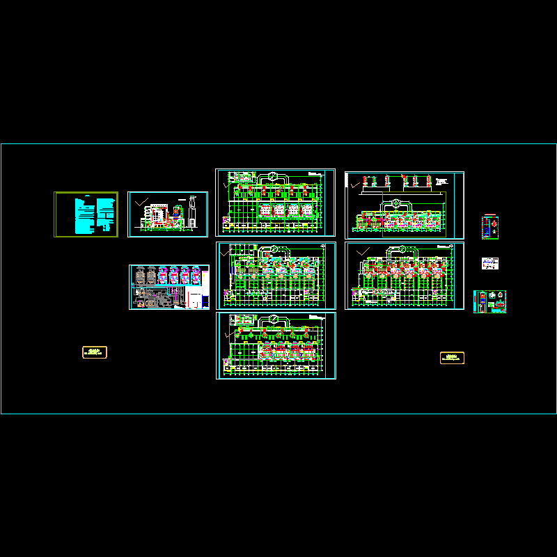 锅炉房热力系统设计CAD施工图纸(dwg)