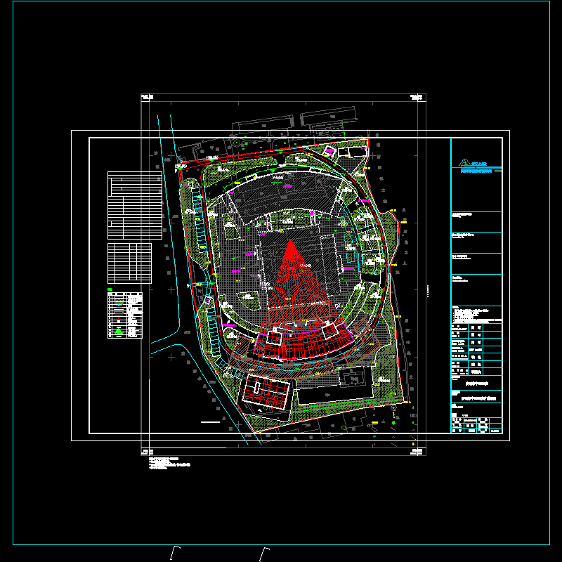 清镇中医院建筑总图施工图刻盘.dwg