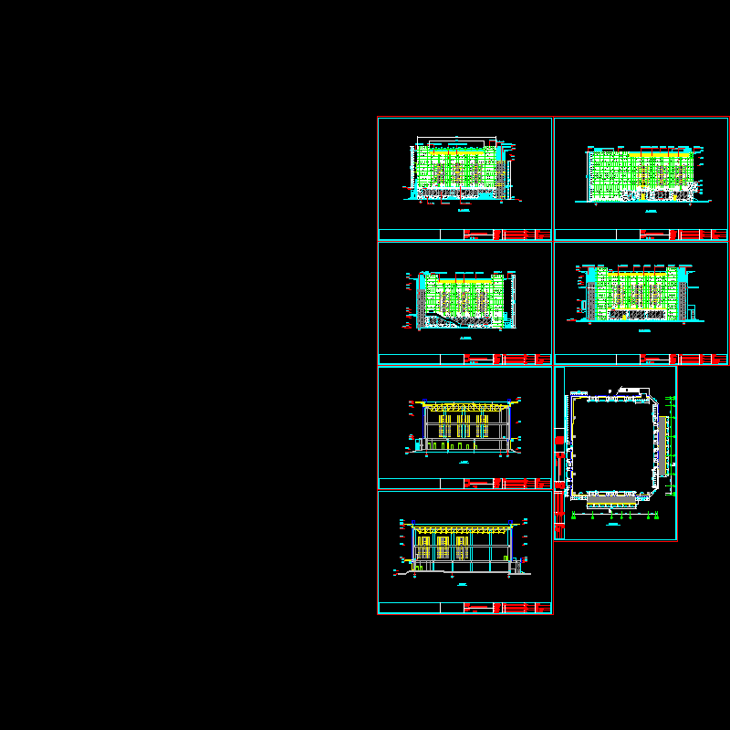 网球馆幕墙分格图.dwg