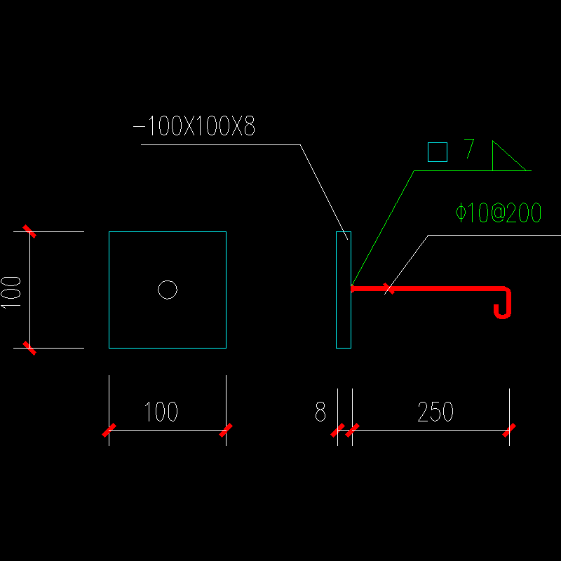 锚栓节点构造CAD详图纸(1)(dwg)