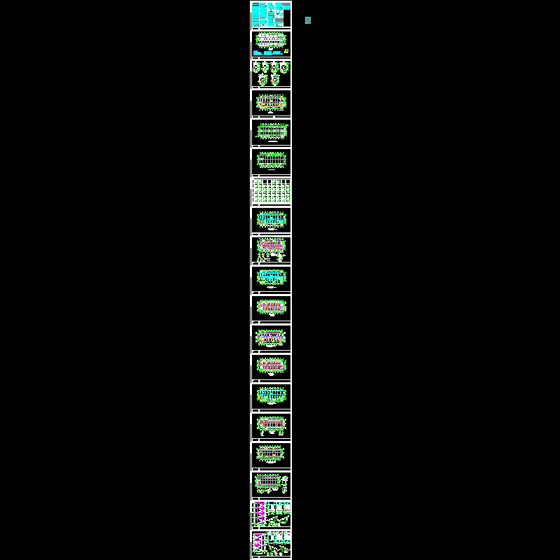 5层框架商住楼结构CAD施工图纸(dwg)(6度抗震)(独立基础)(二级结构安全)