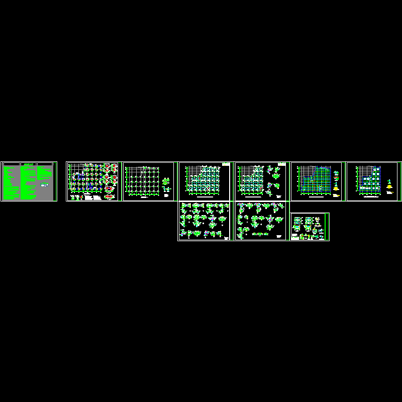 钢框架办公楼结构CAD施工图纸(dwg)(独立基础)(二级结构安全)