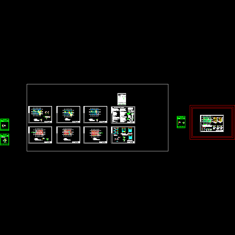 3层砌体结构服务所结构CAD施工图纸(dwg)(6度抗震)(丙级独立基础)