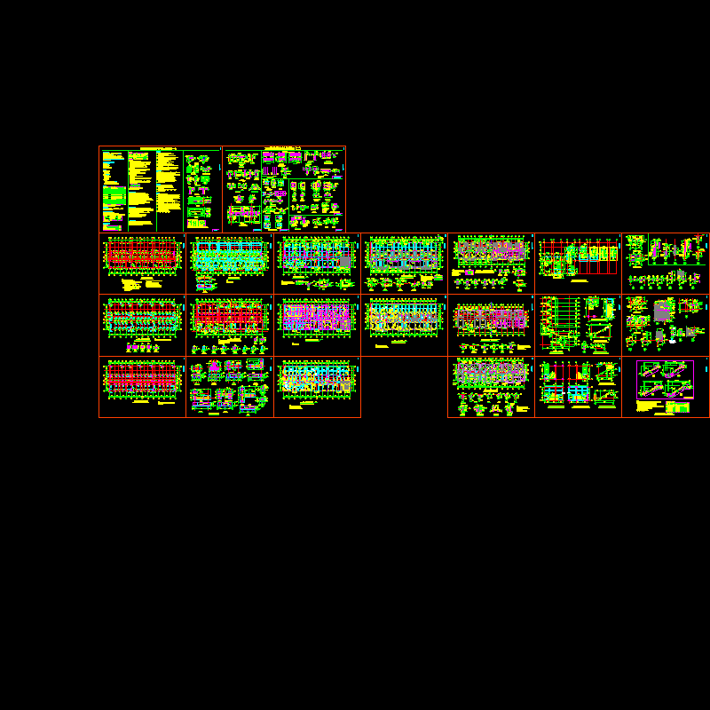 6层底框抗震墙住宅结构CAD施工图纸(dwg)(丙级桩基础)(二级结构安全)