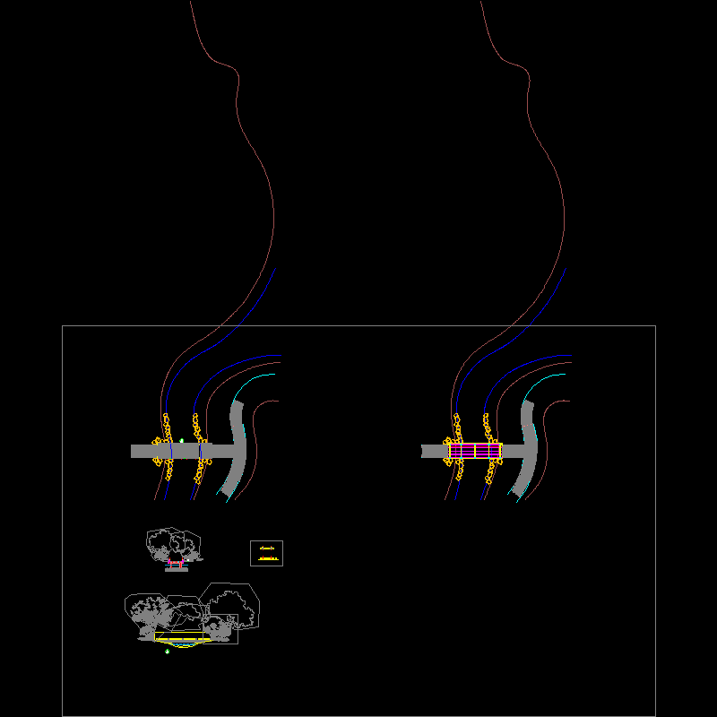 特色木桥施工CAD详图纸(dwg)