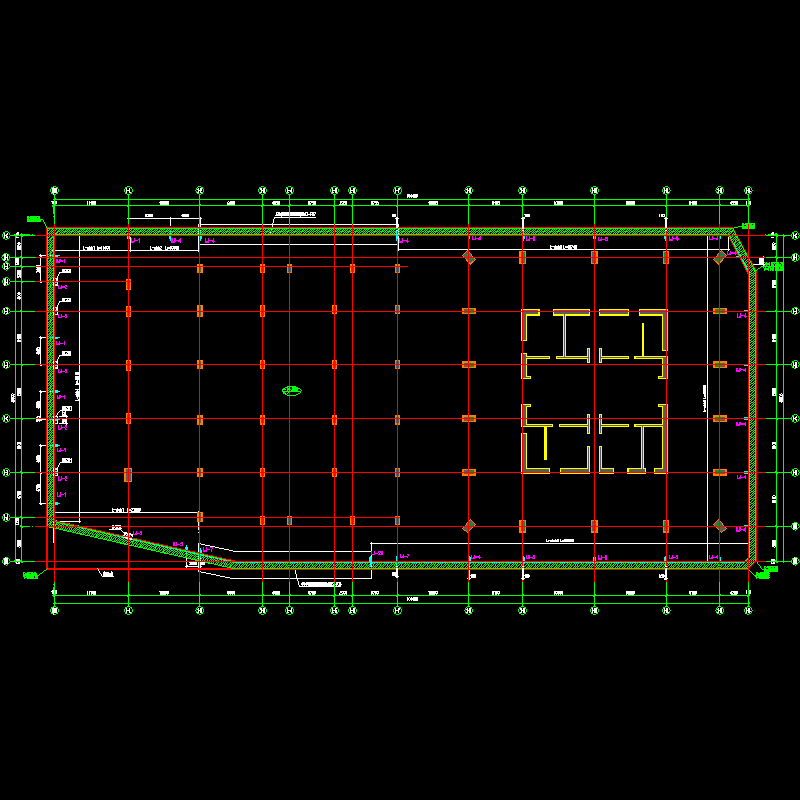 结施s3-f03 地下连续墙地下三层预留筋平面图.dwg