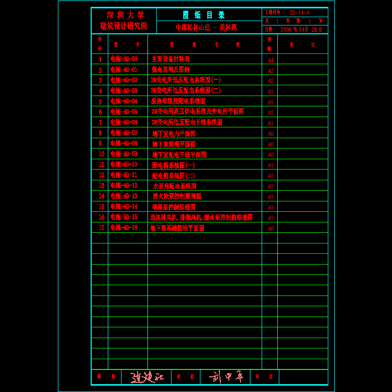 图纸目录.dwg