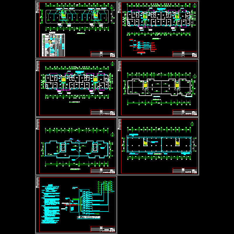 居住楼电施CAD图纸(dwg)