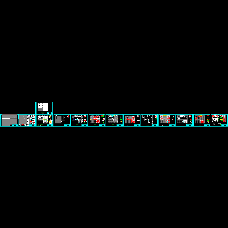 6层框架宿舍楼结构CAD施工图纸(dwg)(7度抗震)(独立基础)(二级结构安全)