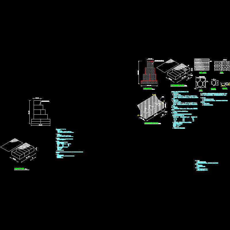 格宾石笼安装CAD大样图(dwg)