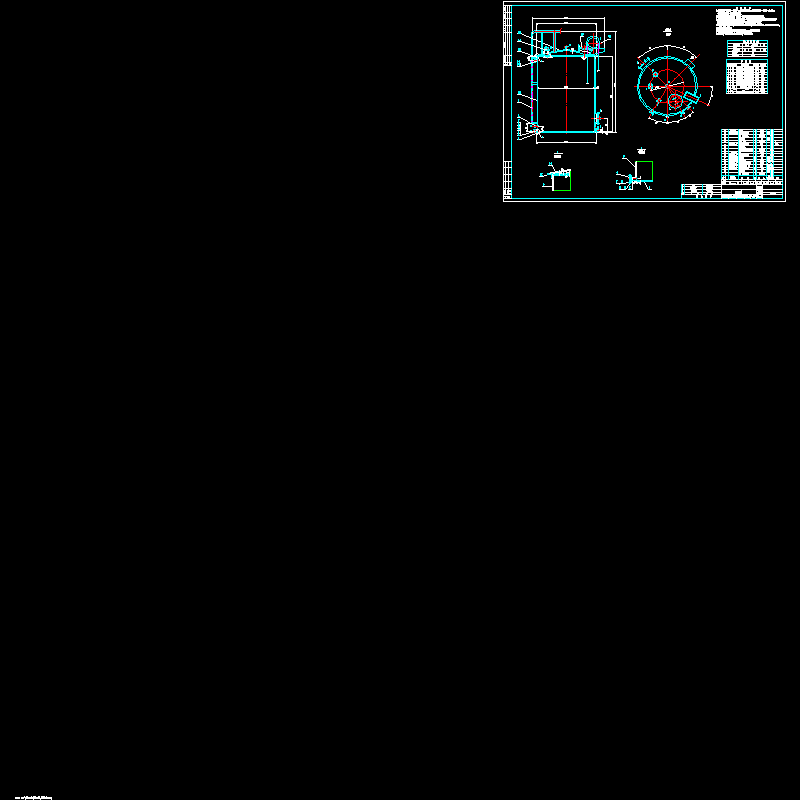 丙酮储罐CAD图纸(dwg)