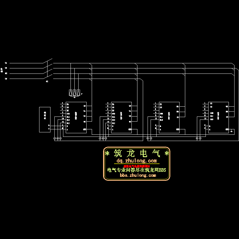 富士特电容接线CAD图纸(dwg)