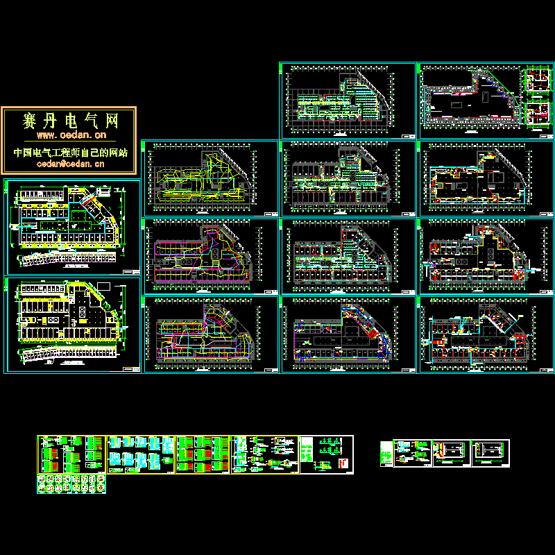 综合市场电气CAD施工图纸(dwg)