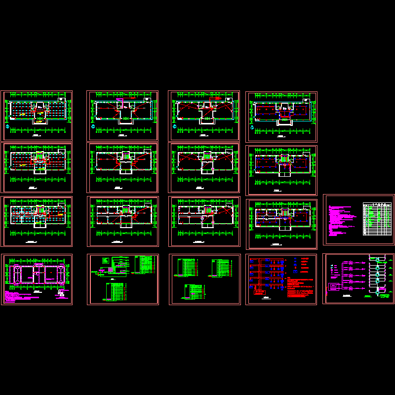 办公楼全套弱电CAD图纸(dwg)