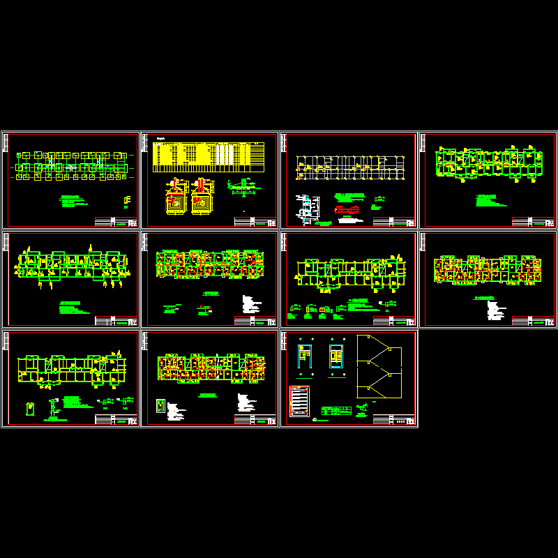 居住楼结构CAD施工图纸(dwg)