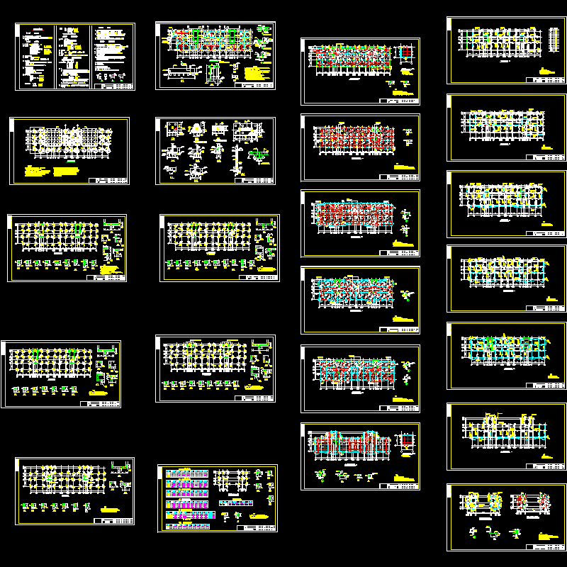 高层结构平面CAD图纸(dwg)