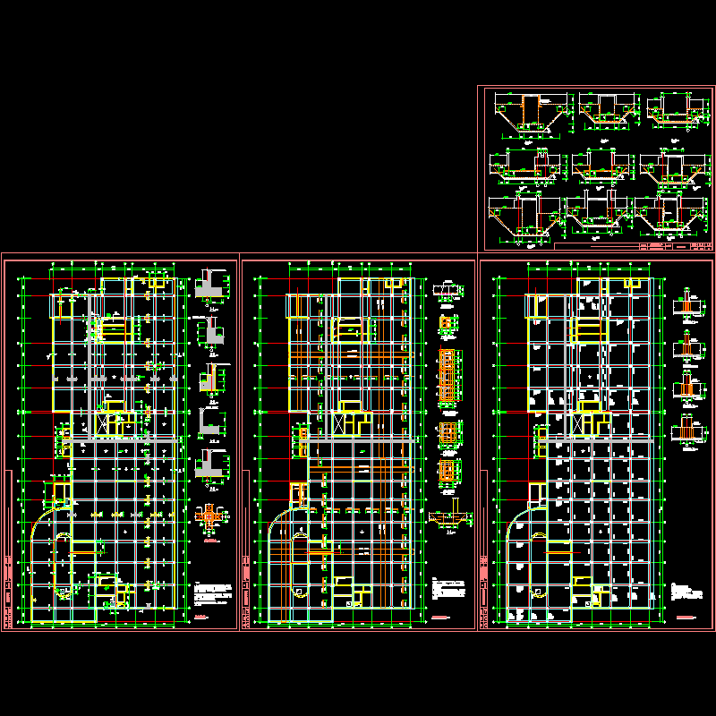 筏板基础结构施工图 - 1