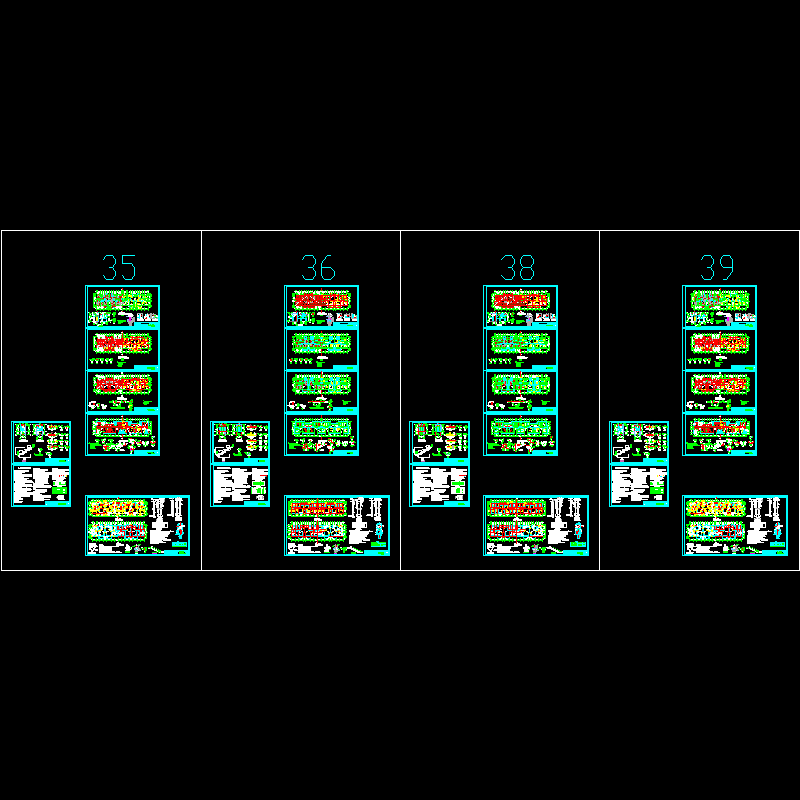 7层小区砖混35#36#38#39#楼住宅结构CAD施工大样图(dwg)