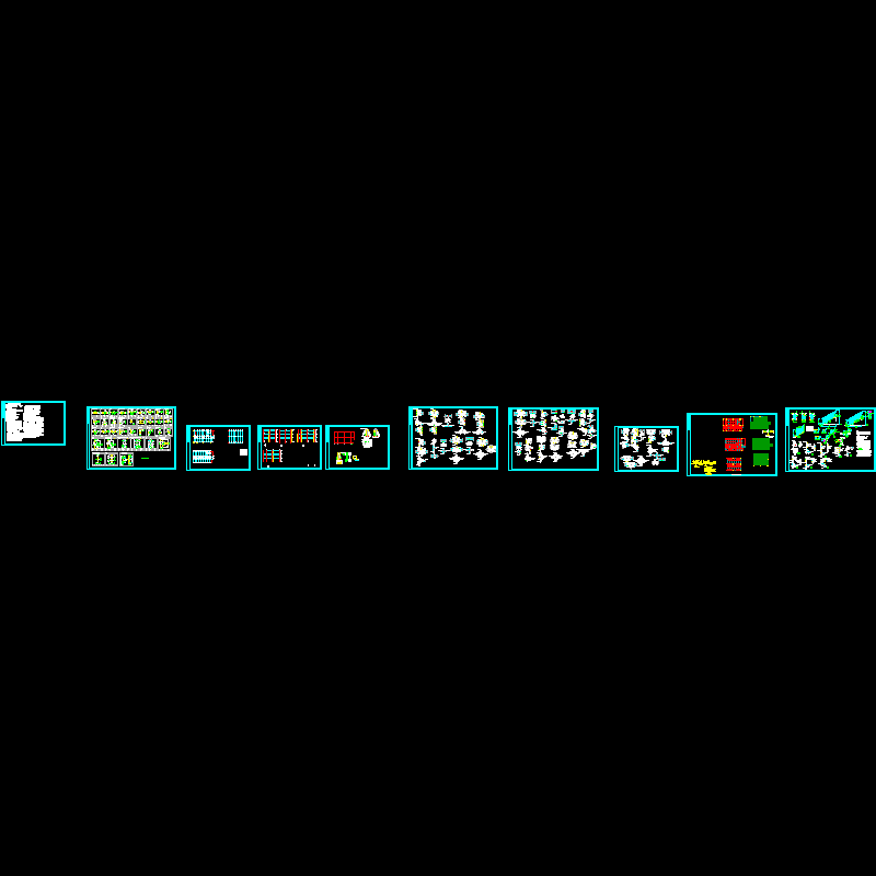 3层钢框架结构设计CAD大样图(dwg)