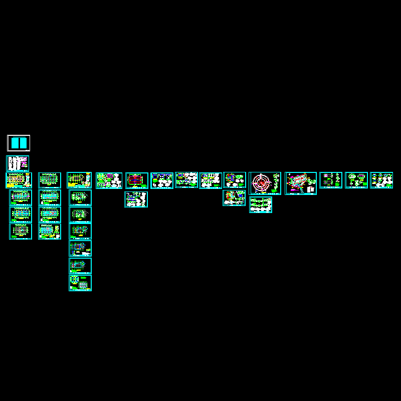 污水处理厂结构CAD施工图纸(dwg)(6度抗震)(丙级桩基础)(二级结构安全)