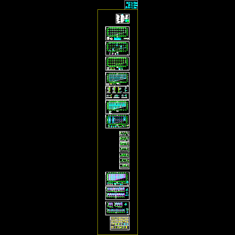 2层钢框架厂房结构CAD施工图纸(dwg)(7度抗震)(丙级独立基础)