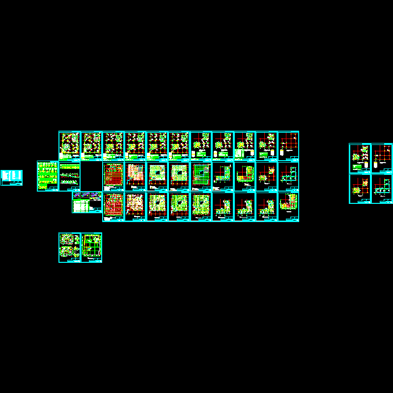11层框剪商业大厦结构CAD施工图纸(dwg)(二级结构安全)