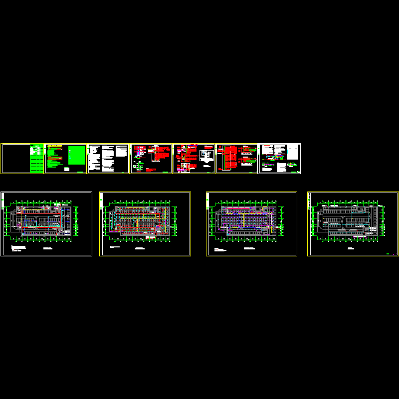 学校地下车库电气全套CAD施工图纸（甲级院最新设计）(dwg)