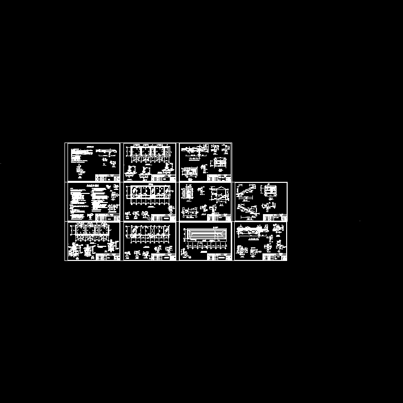 勉县金寨小学结构图纸(CAD施工图)(dwg)