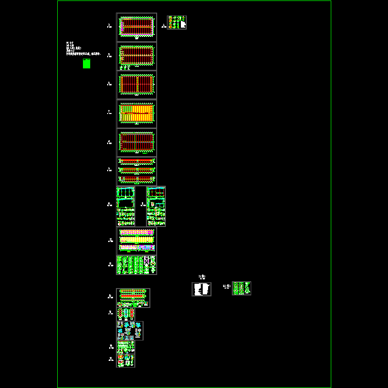 带气楼厂房结构设计CAD施工图纸(dwg)(7度抗震)(丙级独立基础)