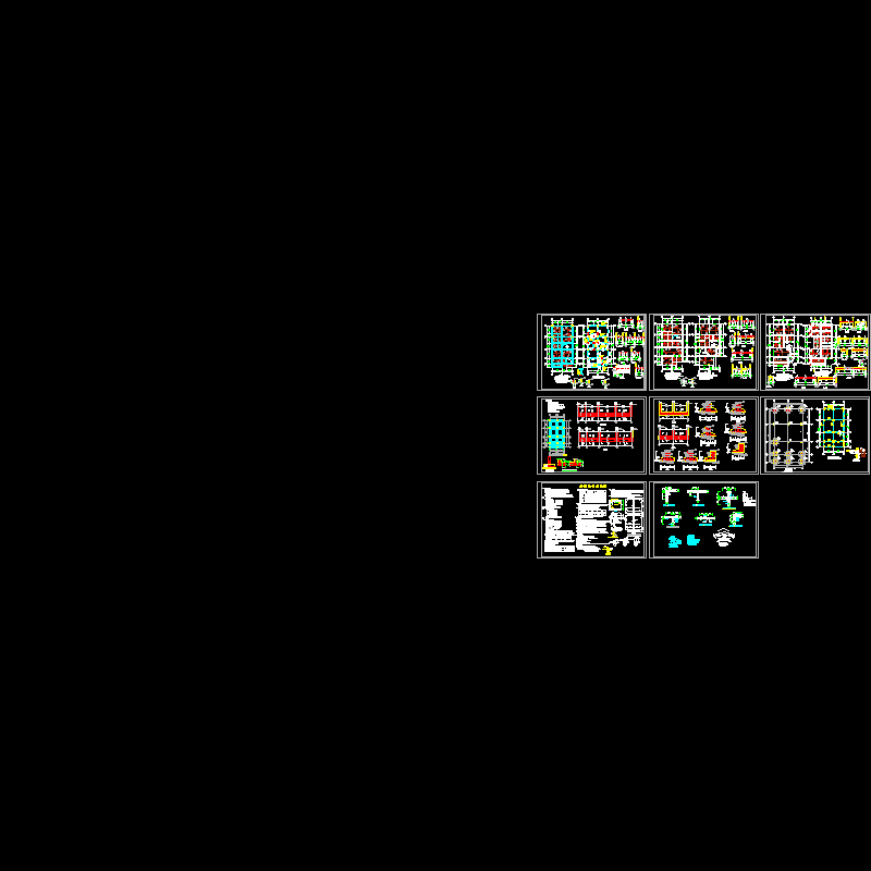 5层砖混住宅结构设计CAD施工图纸(dwg)(7度抗震)(条形基础)