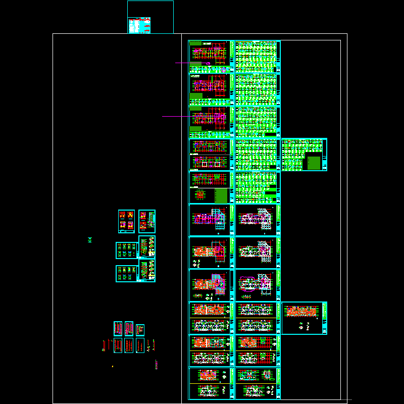 30层框剪高层住宅结构CAD施工图纸(dwg)(二级结构安全)